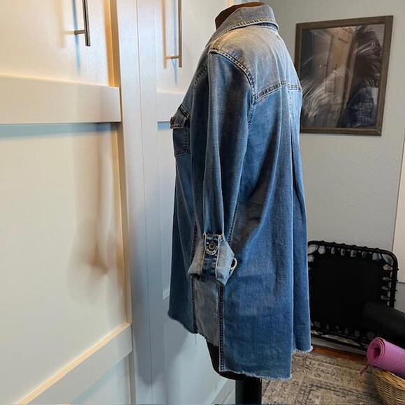 INC Stylish Denim Tunic Shirt - Picture 7 of 8